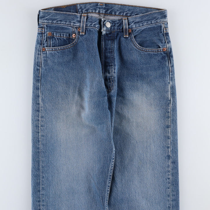 1990'S Levi's 501-0195 Straight Denim Pants, Made in USA, Men's Size W30 (approx.), Vintage cotton blue type Vintage Second Hand