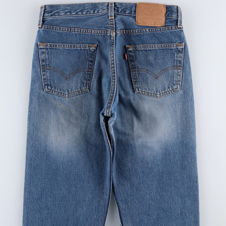 1990'S Levi's 501-0195 Straight Denim Pants, Made in USA, Men's Size W30 (approx.), Vintage cotton blue type Vintage Second Hand