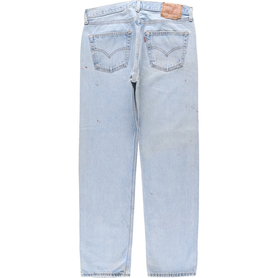 90'S Levi's 501-0134 Straight Denim Pants, Made in USA, Men's Size 34, Vintage cotton Blue type light blue Vintage Second Hand