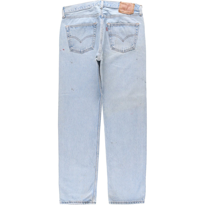 90'S Levi's 501-0134 Straight Denim Pants, Made in USA, Men's Size 34, Vintage cotton Blue type light blue Vintage Second Hand