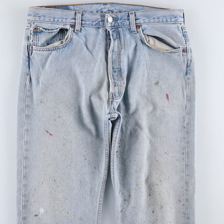 90'S Levi's 501-0134 Straight Denim Pants, Made in USA, Men's Size 34, Vintage cotton Blue type light blue Vintage Second Hand