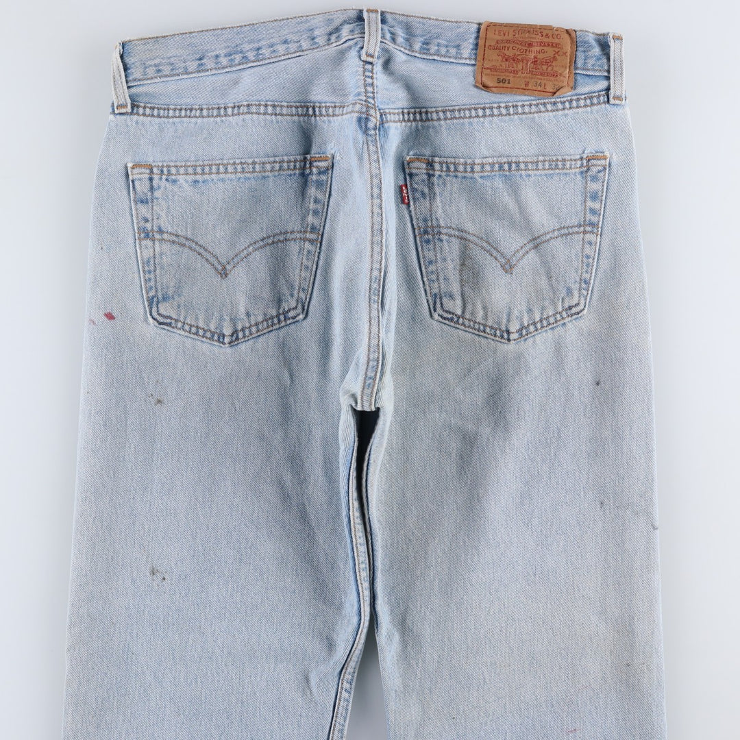 90'S Levi's 501-0134 Straight Denim Pants, Made in USA, Men's Size 34, Vintage cotton Blue type light blue Vintage Second Hand