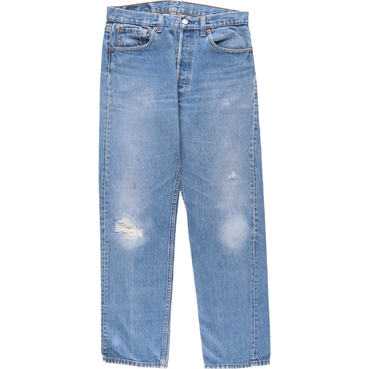 90'S Levi's 501 Straight Denim Pants, Made in USA, Men's, W32, Vintage cotton blue type Vintage Second Hand