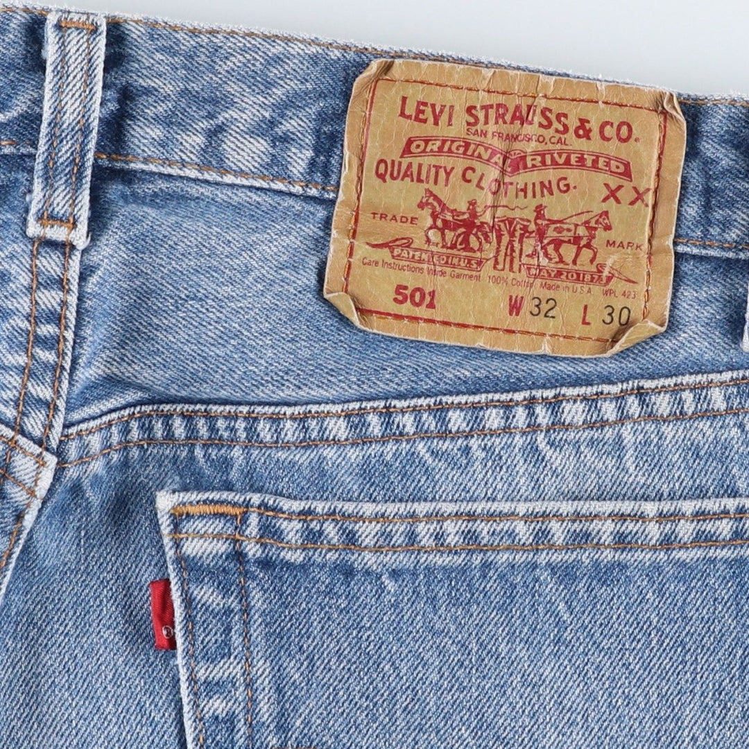 90'S Levi's 501 Straight Denim Pants, Made in USA, Men's, W32, Vintage cotton blue type Vintage Second Hand