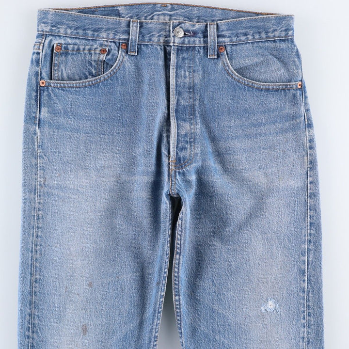 90'S Levi's 501 Straight Denim Pants, Made in USA, Men's, W32, Vintage cotton blue type Vintage Second Hand