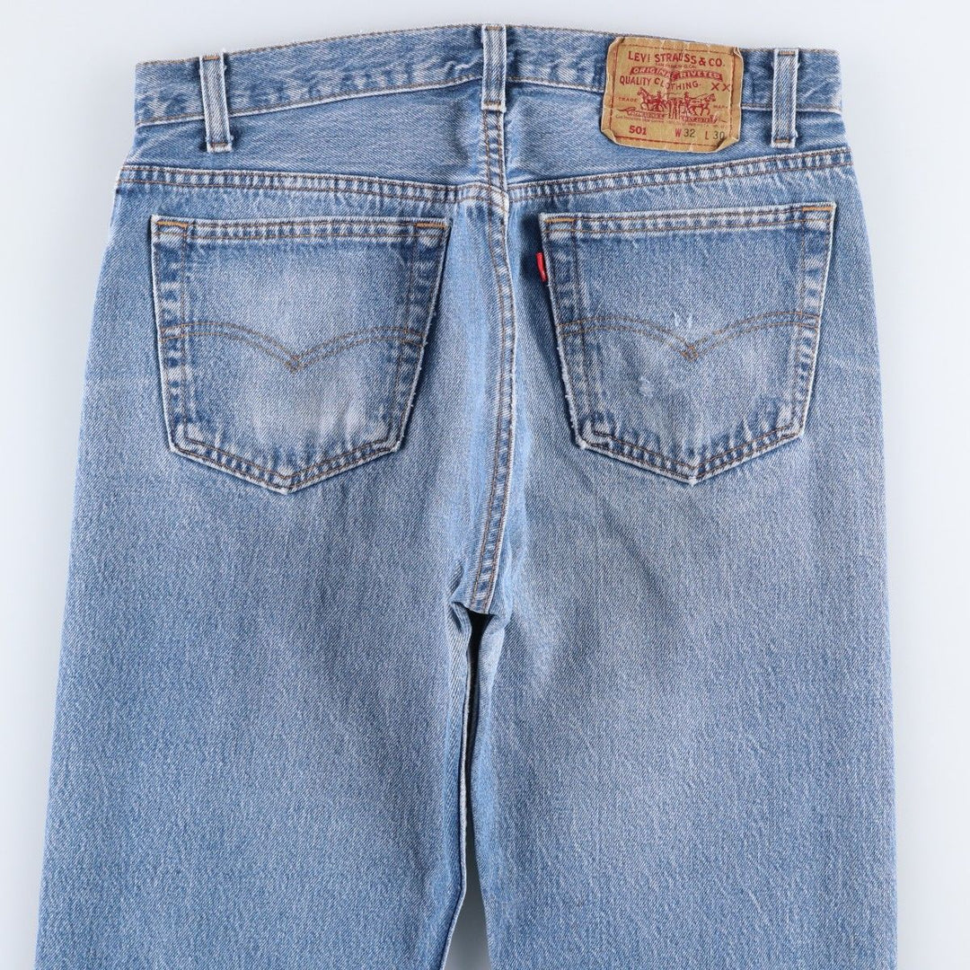 90'S Levi's 501 Straight Denim Pants, Made in USA, Men's, W32, Vintage cotton blue type Vintage Second Hand