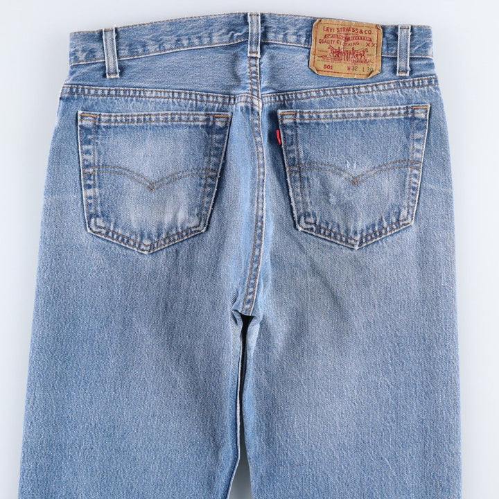90'S Levi's 501 Straight Denim Pants, Made in USA, Men's, W32, Vintage cotton blue type Vintage Second Hand