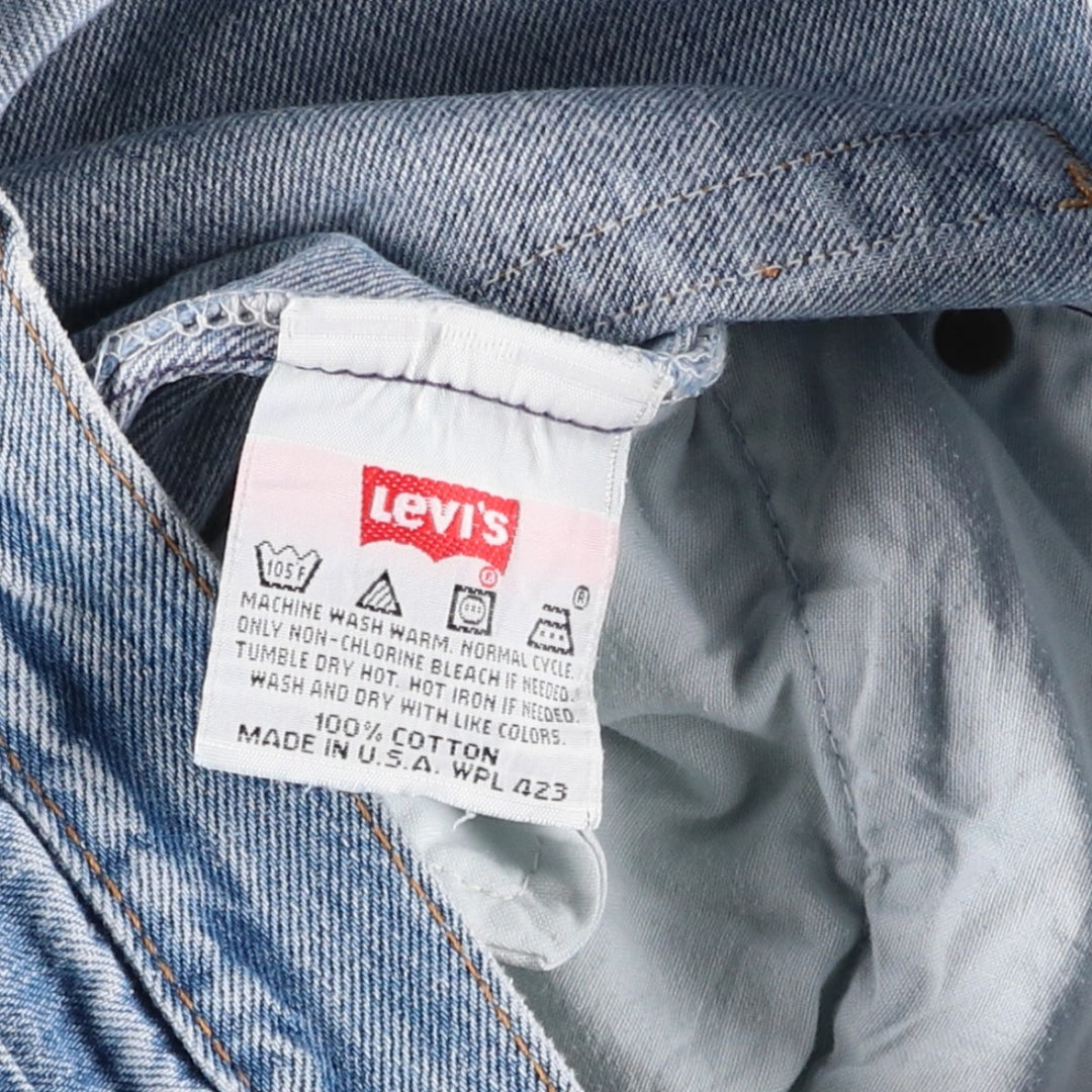 Levi's 501-0115 Straight Denim Pants, Made in USA, Men's Size W31 (approx.), Vintage cotton blue type Vintage Second Hand