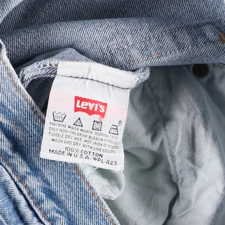 Levi's 501-0115 Straight Denim Pants, Made in USA, Men's Size W31 (approx.), Vintage cotton blue type Vintage Second Hand