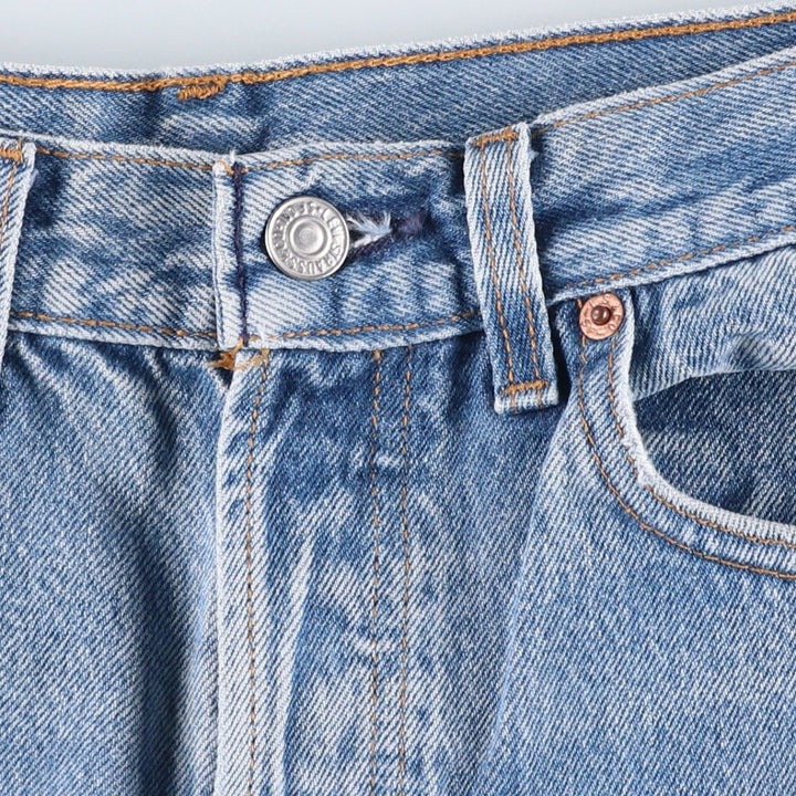 Levi's 501-0115 Straight Denim Pants, Made in USA, Men's Size W31 (approx.), Vintage cotton blue type Vintage Second Hand