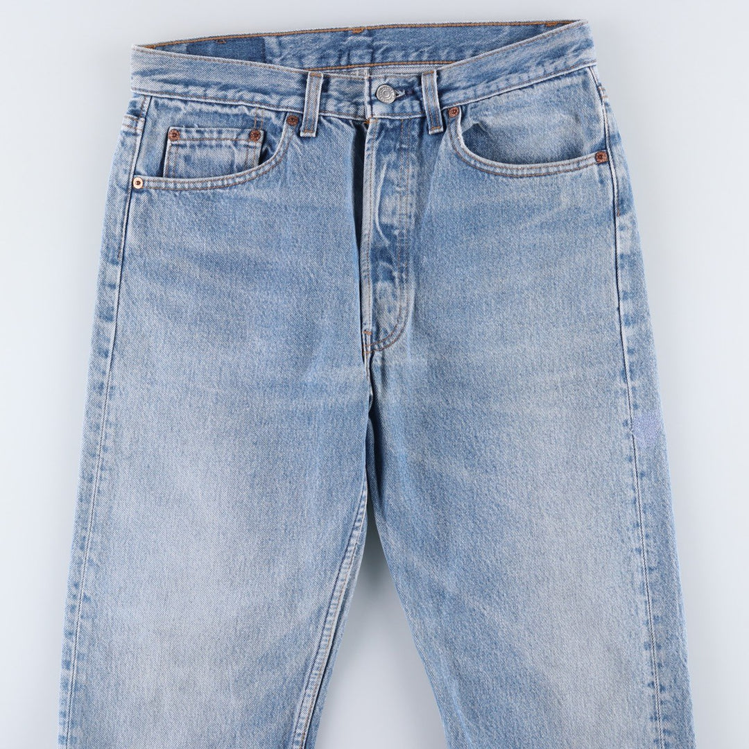 Levi's 501-0115 Straight Denim Pants, Made in USA, Men's Size W31 (approx.), Vintage cotton blue type Vintage Second Hand