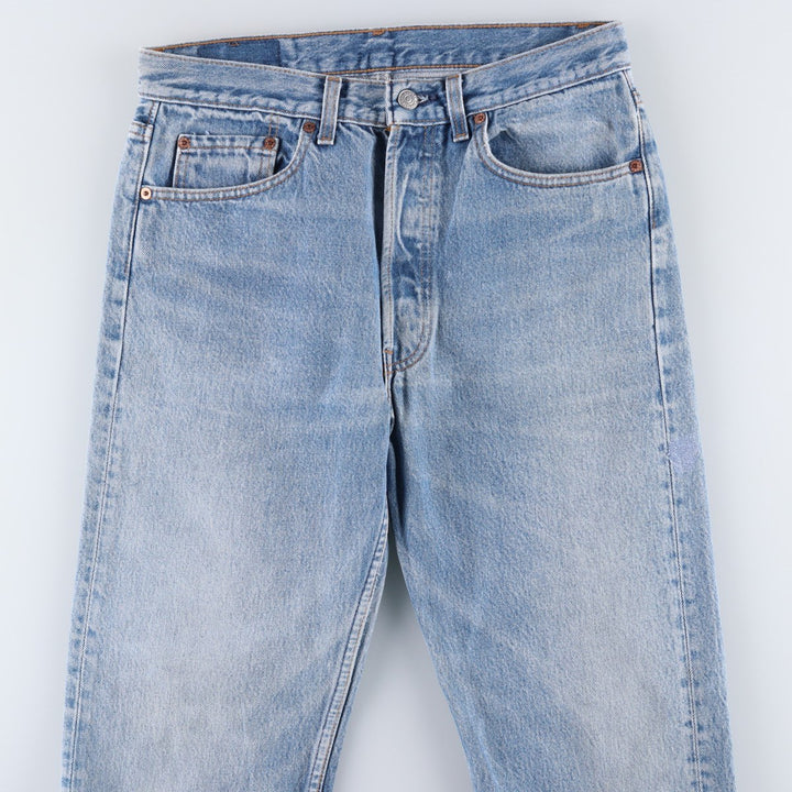 Levi's 501-0115 Straight Denim Pants, Made in USA, Men's Size W31 (approx.), Vintage cotton blue type Vintage Second Hand