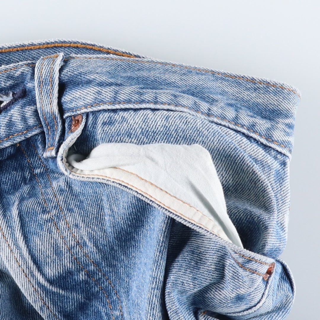 Levi's 501-0115 Straight Denim Pants, Made in USA, Men's Size W31 (approx.), Vintage cotton blue type Vintage Second Hand
