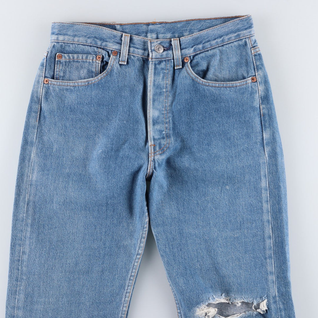1990'S Levi's 501-5900 Straight Denim Pants, Made in USA, Men's Size W30 (approx.), Vintage cotton blue type Vintage Second Hand