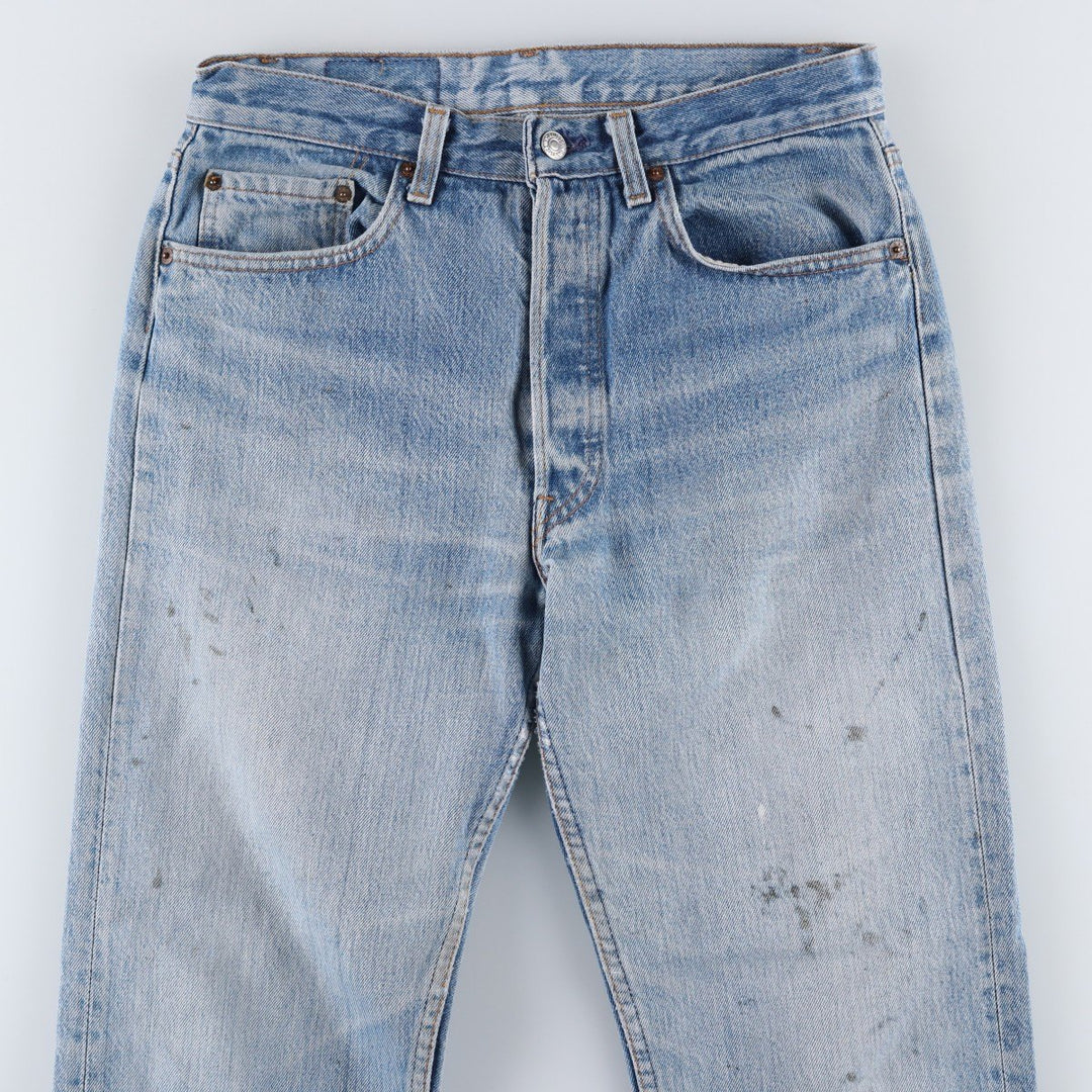 1980'S Levi's 501 Straight Denim Pants, Men's Size W30 (approx.), Vintage cotton blue type Vintage Second Hand