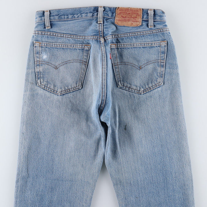 1980'S Levi's 501 Straight Denim Pants, Men's Size W30 (approx.), Vintage cotton blue type Vintage Second Hand