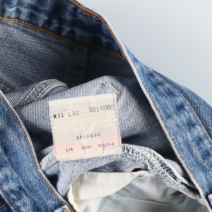 90'S Levi's 501-0000 Straight Denim Pants Made in USA Men's W30 Vintage cotton blue type Vintage Second Hand