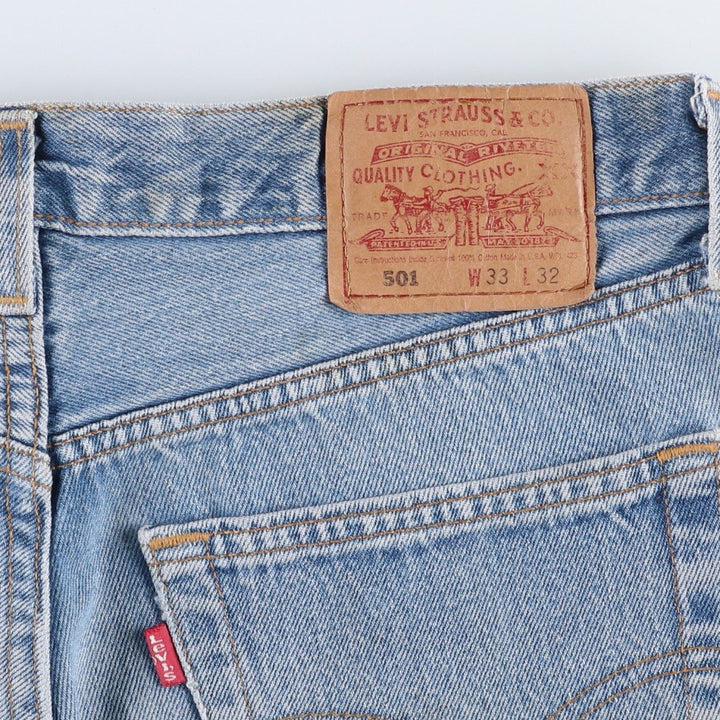 1990'S Levi's 501-0118 Straight Denim Pants, Made in USA, Men's Size W33 (approx.), Vintage cotton blue type Vintage Second Hand