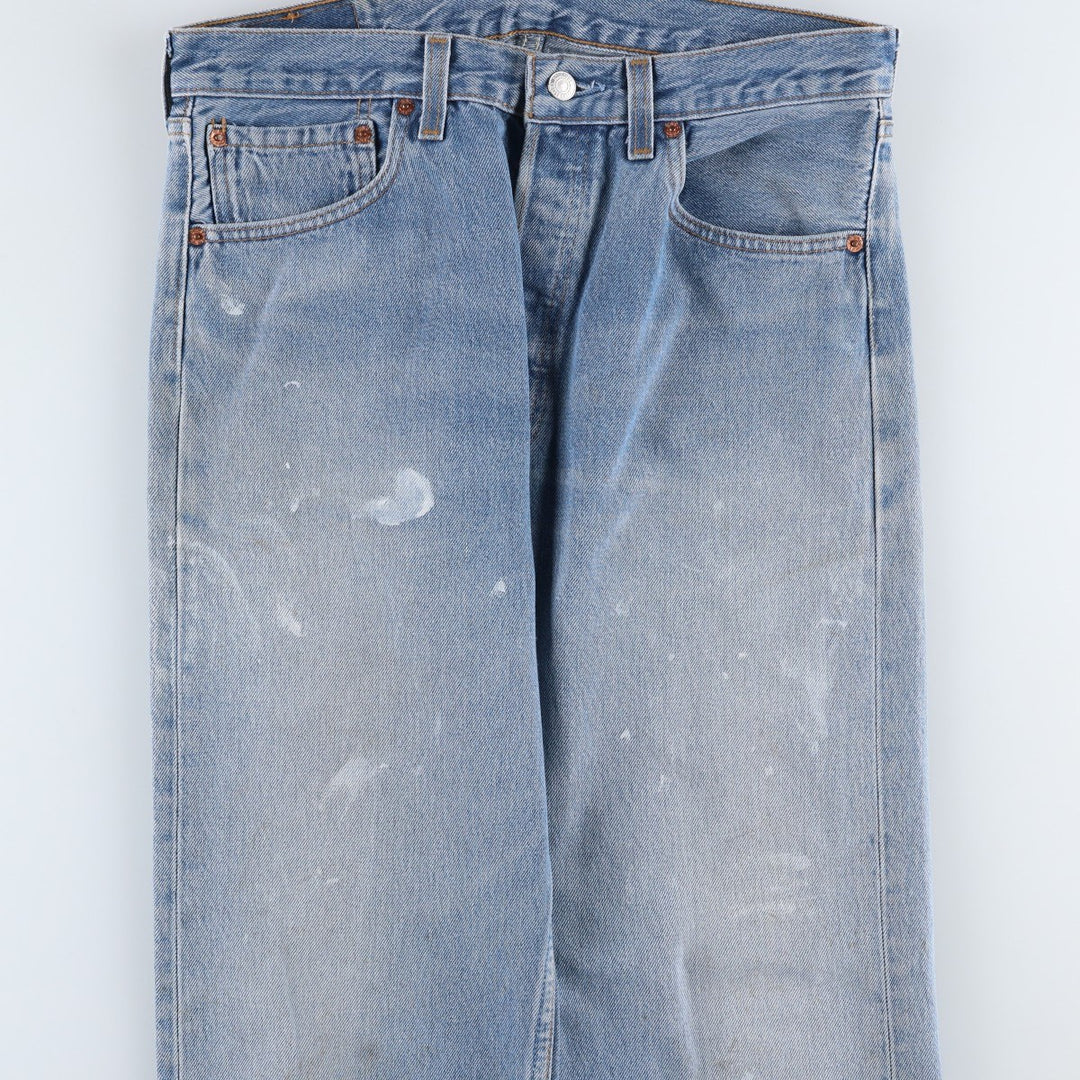 1990'S Levi's 501-0118 Straight Denim Pants, Made in USA, Men's Size W33 (approx.), Vintage cotton blue type Vintage Second Hand