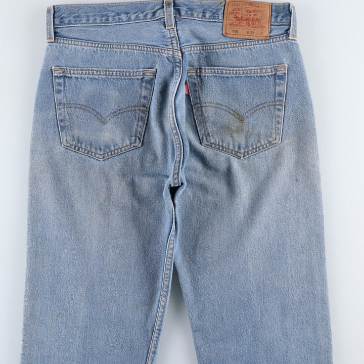 1990'S Levi's 501-0118 Straight Denim Pants, Made in USA, Men's Size W33 (approx.), Vintage cotton blue type Vintage Second Hand