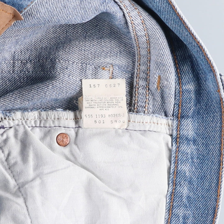 1990'S Levi's 501-5900 Straight Denim Pants, Made in USA, Men's Size W31 (approx.), Vintage cotton blue type Vintage Second Hand