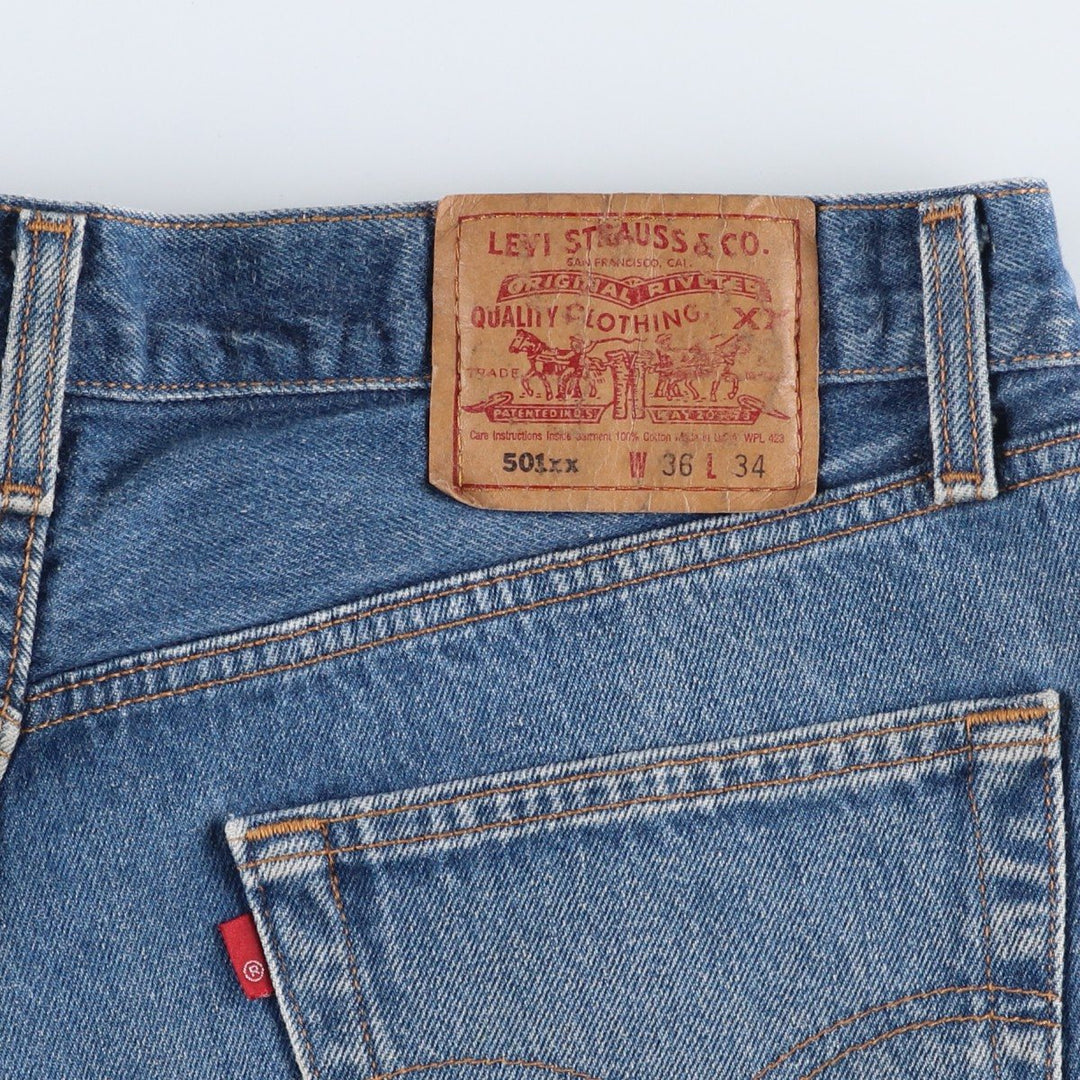 90'S Levi's 501-0000 Straight Denim Pants Made in USA Men's W34 Vintage cotton blue type Vintage Second Hand