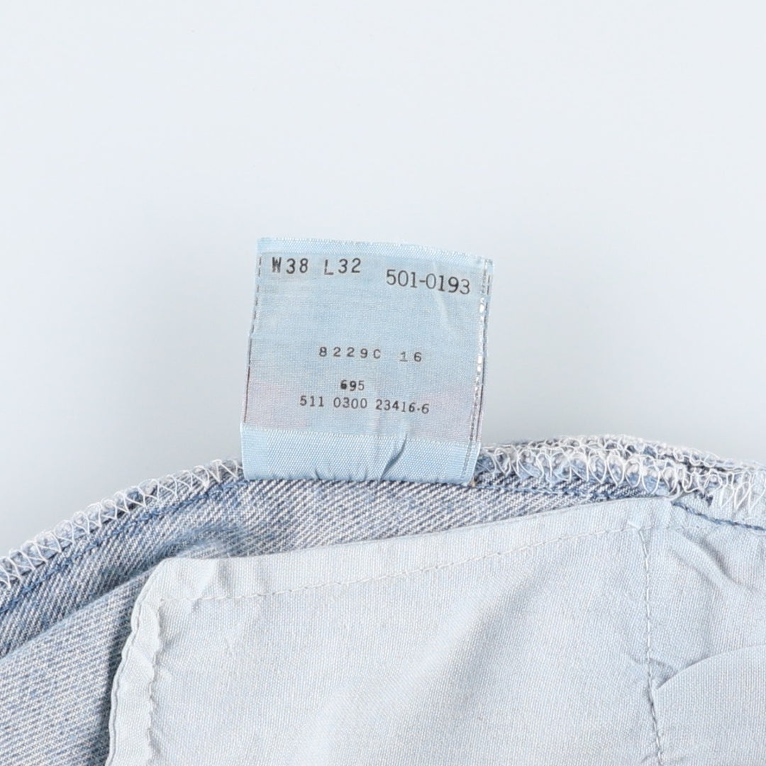 2000'S Levi's 501-0193 Straight Denim Pants, Made in USA, Men's Size W37 (approx.) cotton blue type Vintage Second Hand