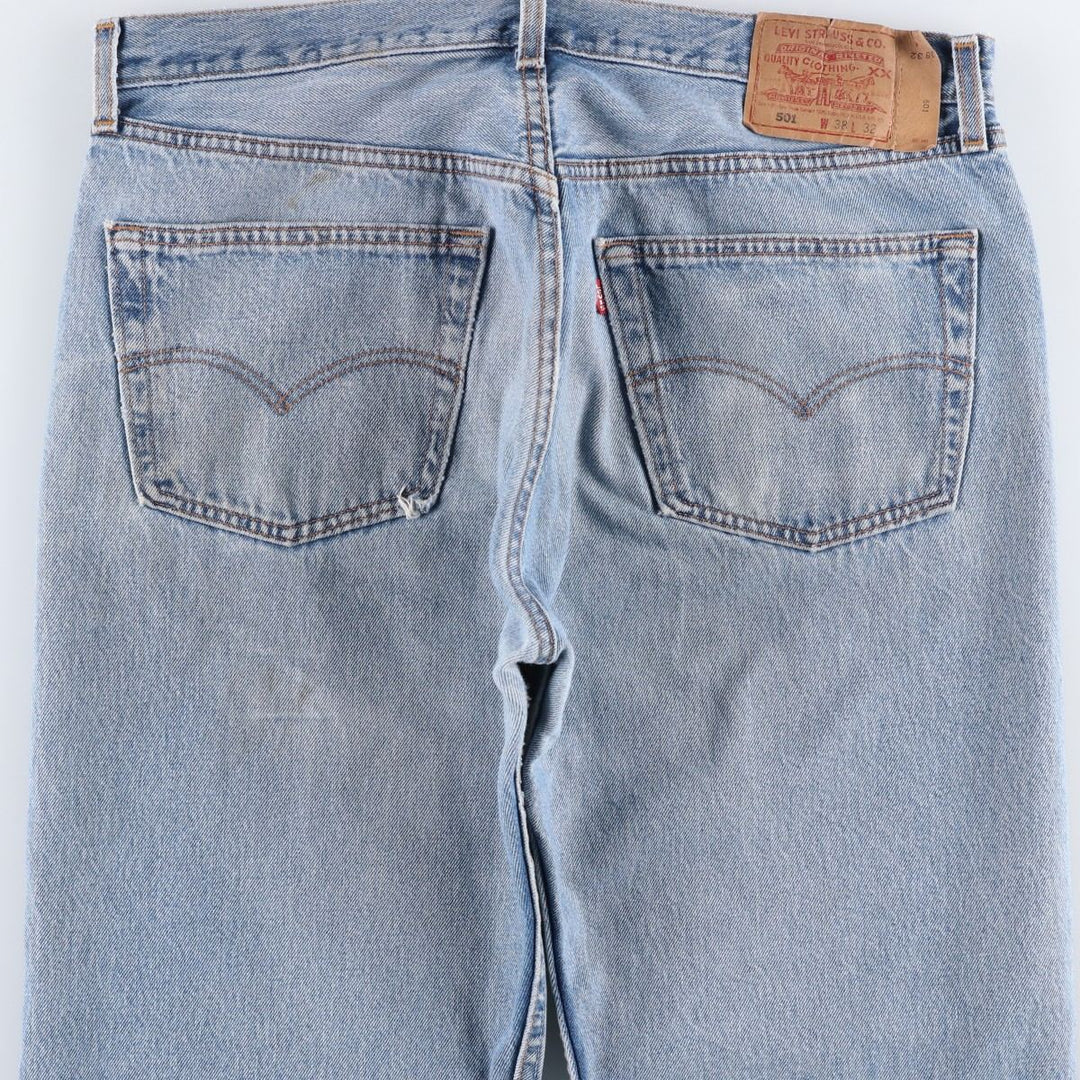 2000'S Levi's 501-0193 Straight Denim Pants, Made in USA, Men's Size W37 (approx.) cotton blue type Vintage Second Hand