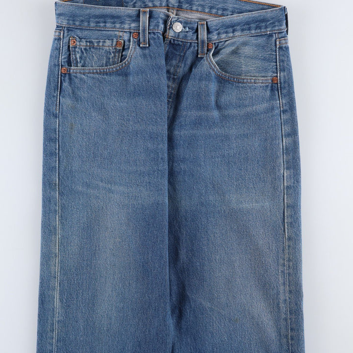 2000'S Levi's 501-0115 Straight Denim Pants, Made in USA, Men's Size W31 (approx.) cotton blue type Vintage Second Hand