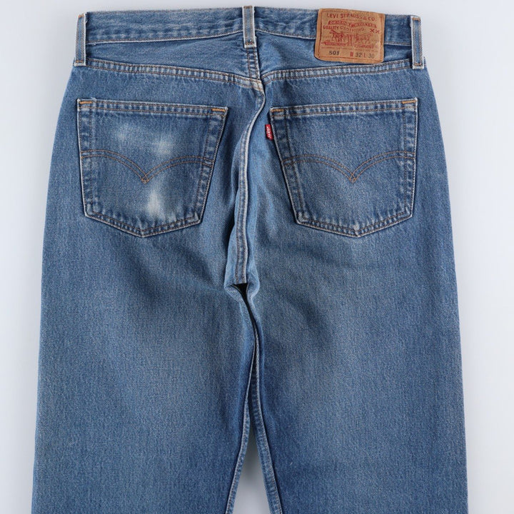 2000'S Levi's 501-0115 Straight Denim Pants, Made in USA, Men's Size W31 (approx.) cotton blue type Vintage Second Hand