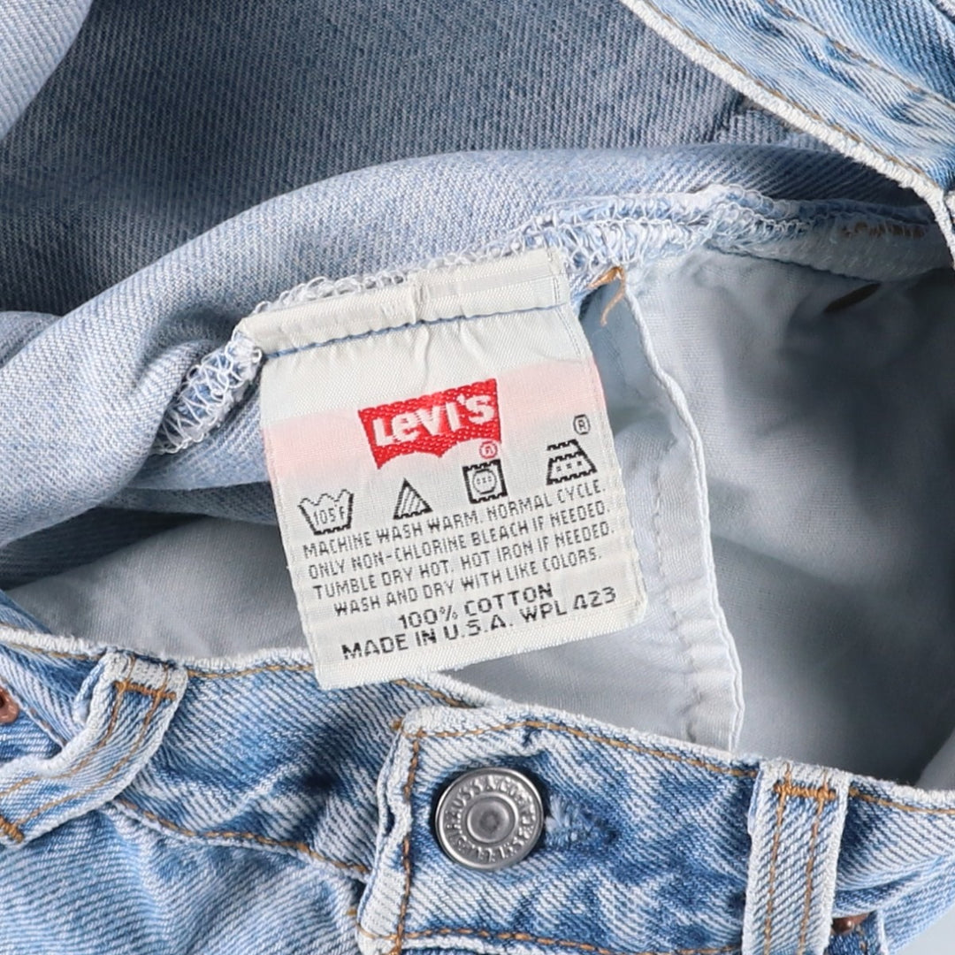 90'S Levi's 501-0193 Straight Denim Pants Made in USA Men's W32 Vintage cotton blue type Vintage Second Hand