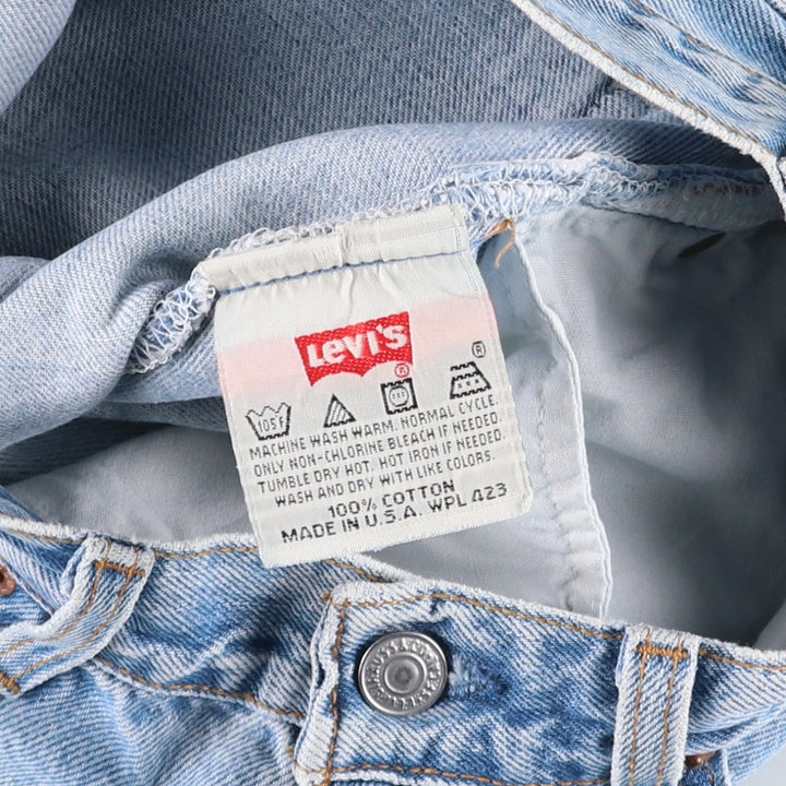 90'S Levi's 501-0193 Straight Denim Pants Made in USA Men's W32 Vintage cotton blue type Vintage Second Hand