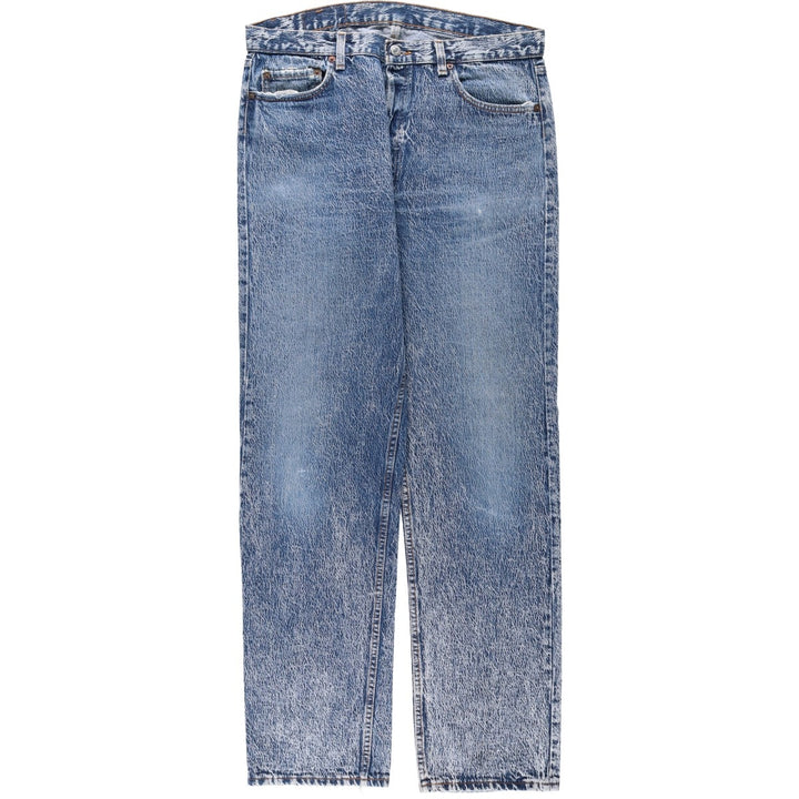 1990'S Levi's 501 Chemical Wash Straight Denim Pants, Made in USA, Men's Size W36 (approx.), Vintage cotton blue type Vintage Second Hand