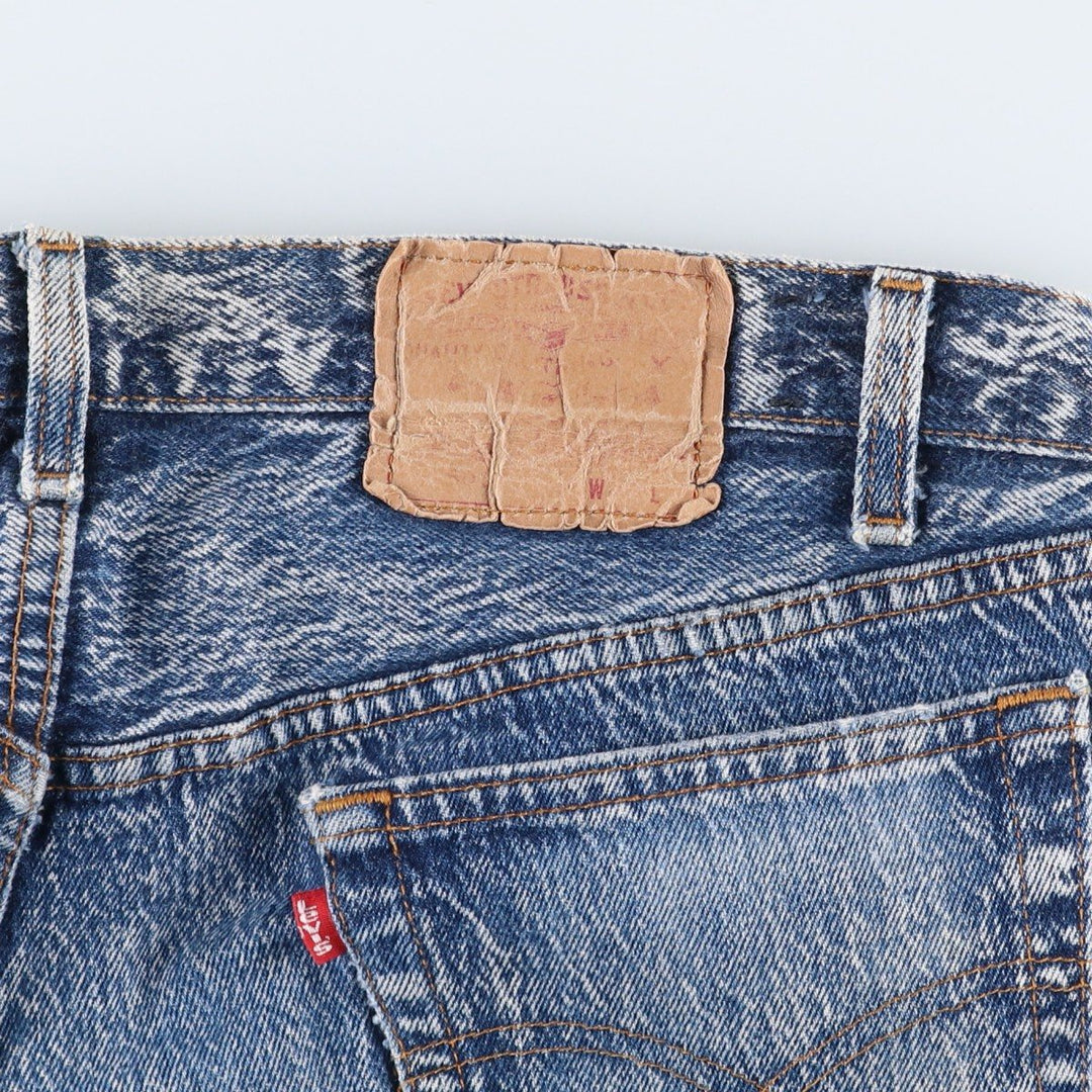1990'S Levi's 501 Chemical Wash Straight Denim Pants, Made in USA, Men's Size W36 (approx.), Vintage cotton blue type Vintage Second Hand