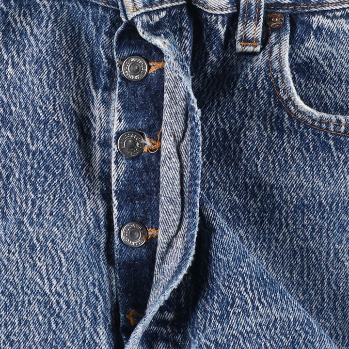 1990'S Levi's 501 Chemical Wash Straight Denim Pants, Made in USA, Men's Size W36 (approx.), Vintage cotton blue type Vintage Second Hand
