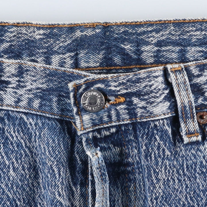 1990'S Levi's 501 Chemical Wash Straight Denim Pants, Made in USA, Men's Size W36 (approx.), Vintage cotton blue type Vintage Second Hand