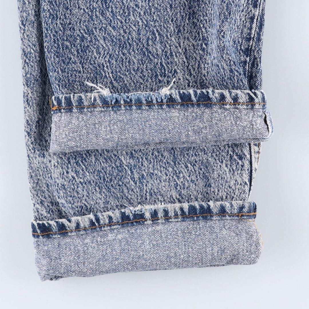 1990'S Levi's 501 Chemical Wash Straight Denim Pants, Made in USA, Men's Size W36 (approx.), Vintage cotton blue type Vintage Second Hand