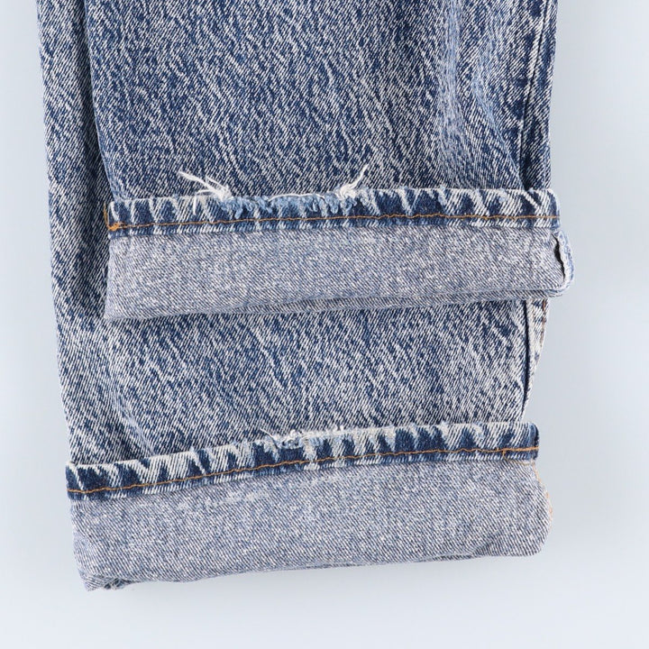 1990'S Levi's 501 Chemical Wash Straight Denim Pants, Made in USA, Men's Size W36 (approx.), Vintage cotton blue type Vintage Second Hand