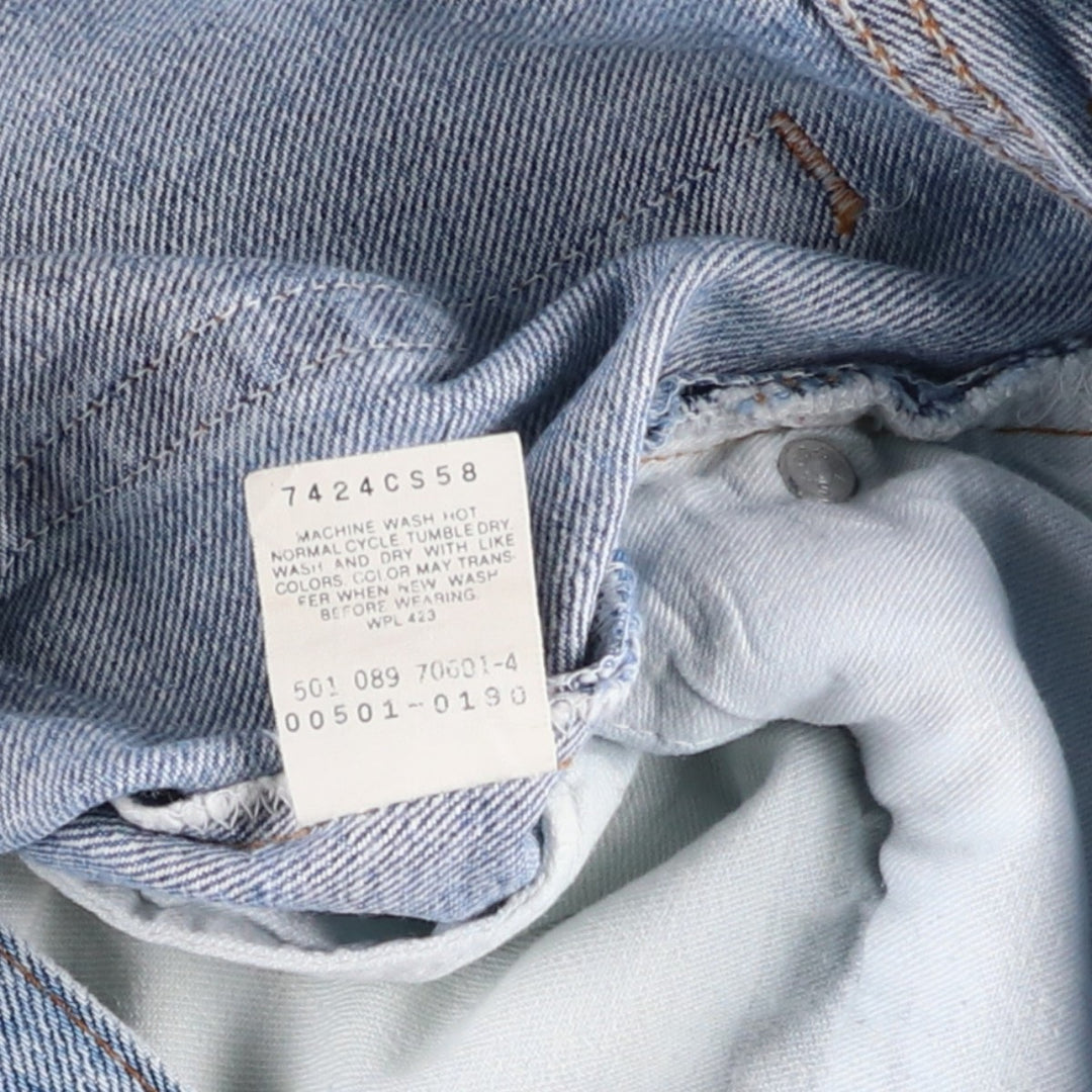 80s-90'S Levi's 501-0190 Straight Denim Pants, Made in USA, Men's W33 (approx.), Vintage cotton blue type Vintage Second Hand