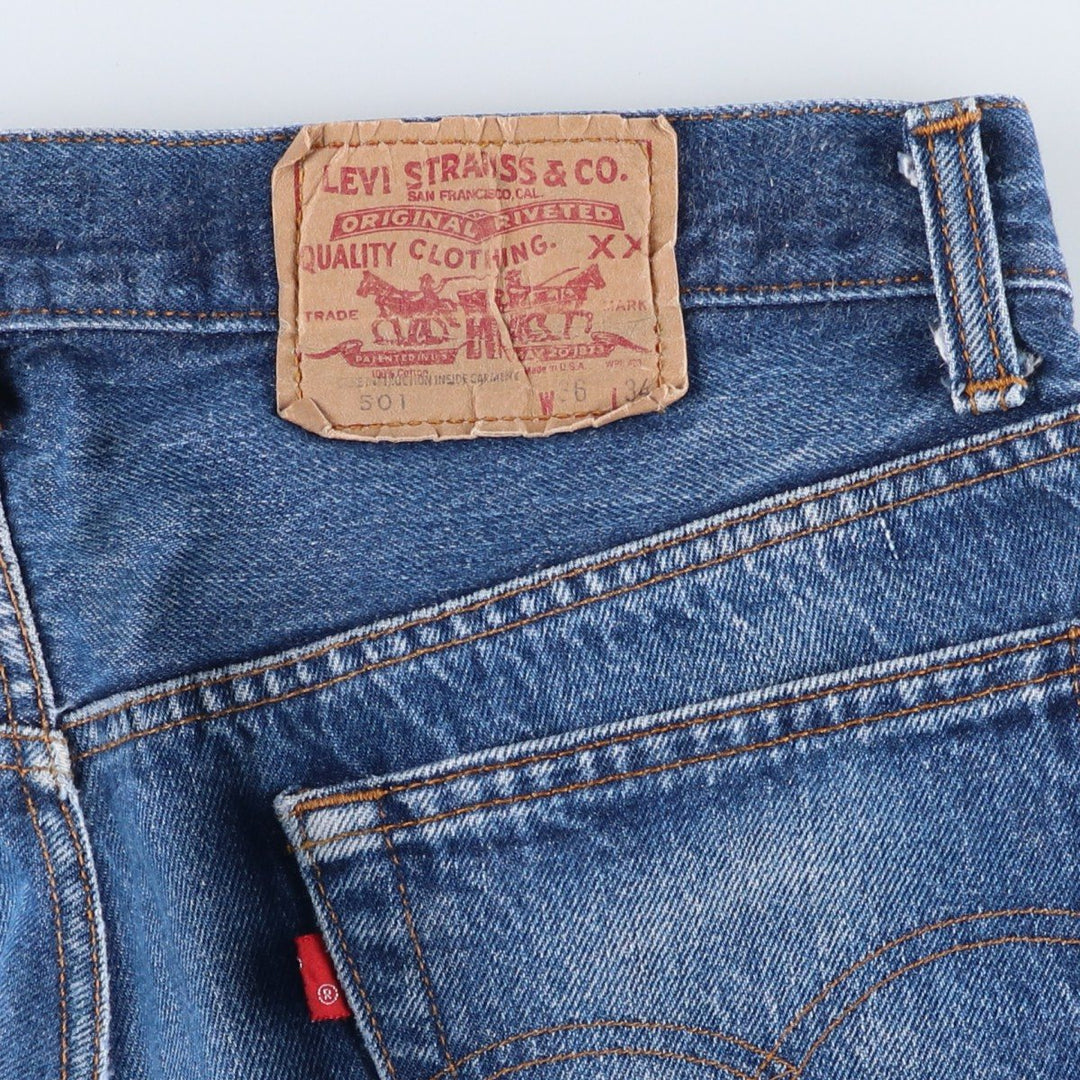 80s-90'S Levi's 501-0000 Straight Denim Pants, Made in USA, Men's Size W34 (approx.), Vintage cotton blue type Vintage Second Hand