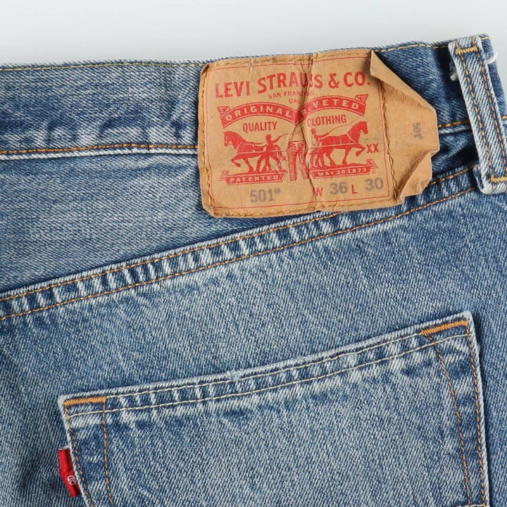 Levi's 501 straight denim pants for men, size W36 cotton blue type Vintage Second Hand