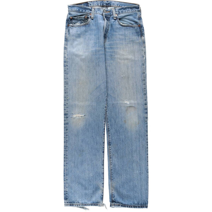 Levi's 501 straight denim pants for men, size W32 cotton blue type Vintage Second Hand