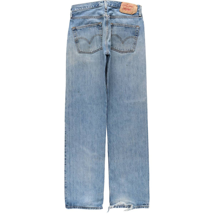 Levi's 501 straight denim pants for men, size W32 cotton blue type Vintage Second Hand