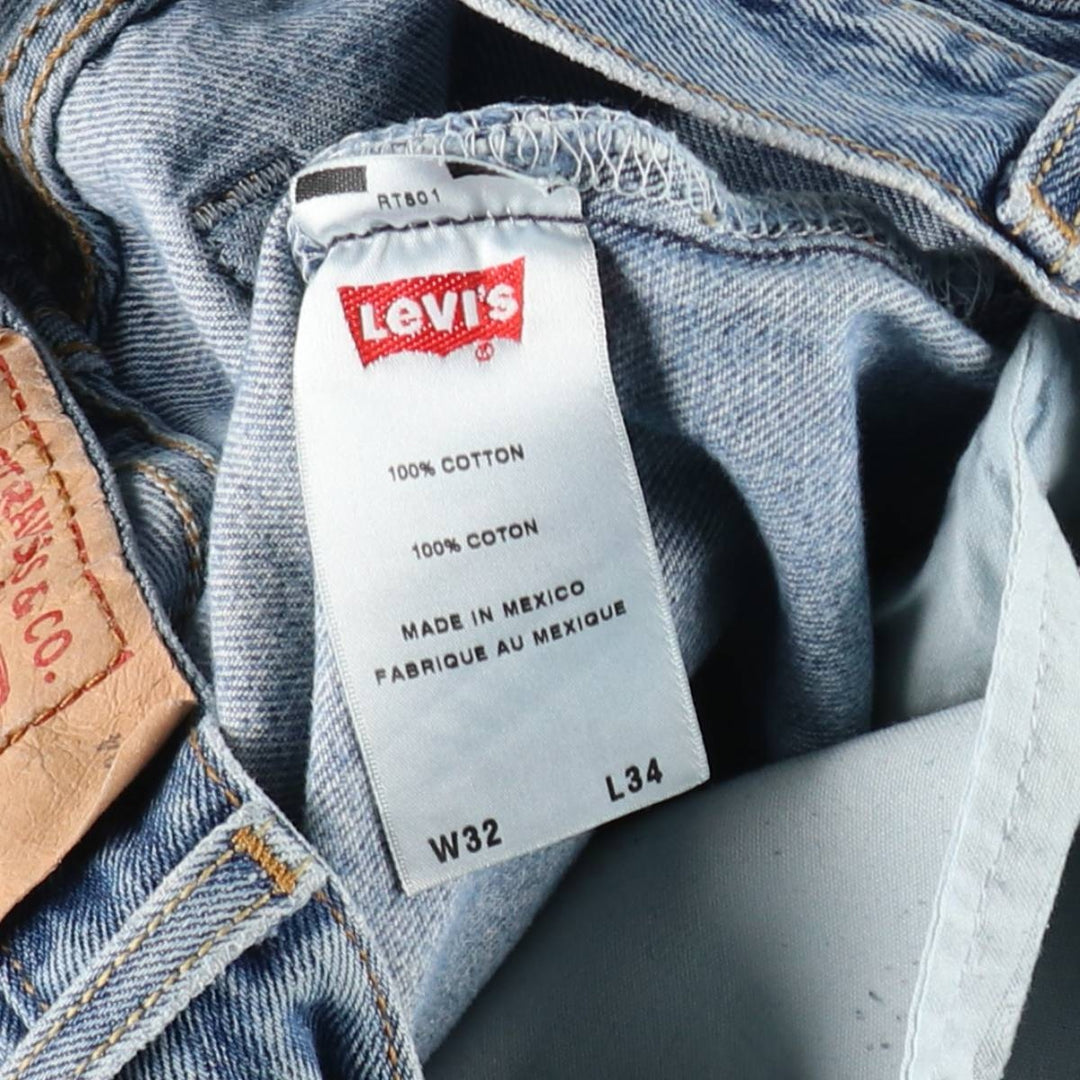 Levi's 501 straight denim pants for men, size W32 cotton blue type Vintage Second Hand
