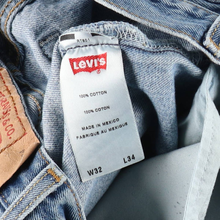 Levi's 501 straight denim pants for men, size W32 cotton blue type Vintage Second Hand