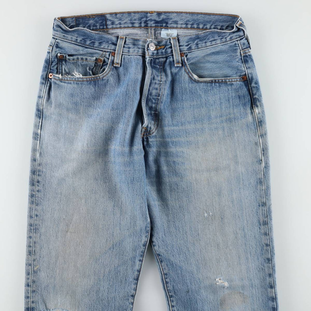 Levi's 501 straight denim pants for men, size W32 cotton blue type Vintage Second Hand