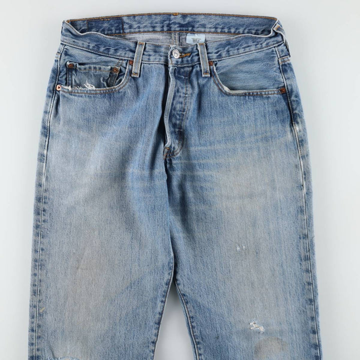 Levi's 501 straight denim pants for men, size W32 cotton blue type Vintage Second Hand