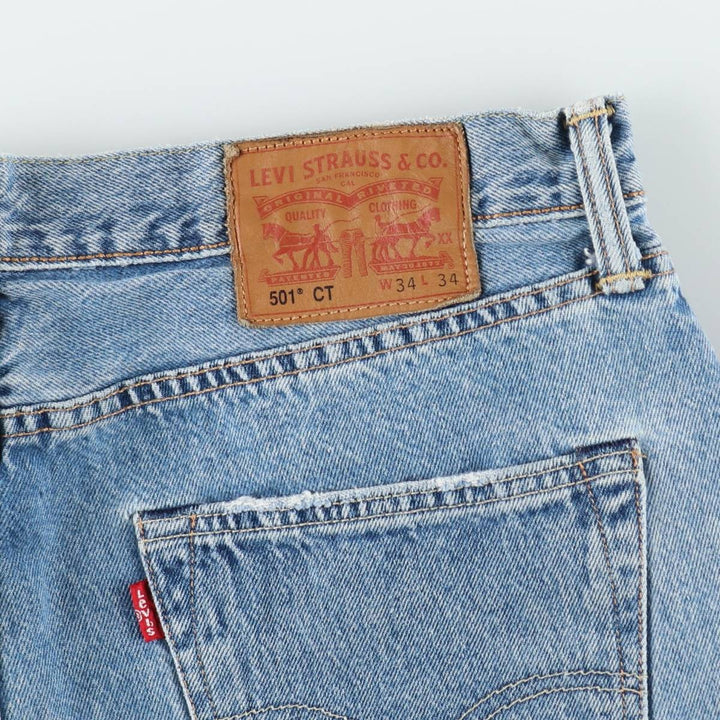 Levi's 501 CT Straight Denim Pants, Men's Size W35 (approx.) cotton blue type Vintage Second Hand