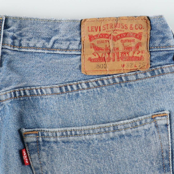 Levi's 501 straight denim pants for men, size W34 cotton blue type Vintage Second Hand