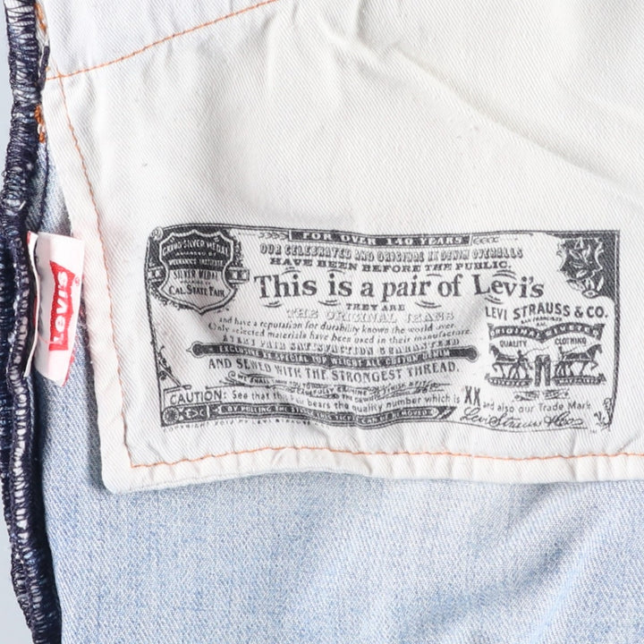 Levi's 501 straight denim pants for men, size W35 cotton Blue type light blue Vintage Second Hand
